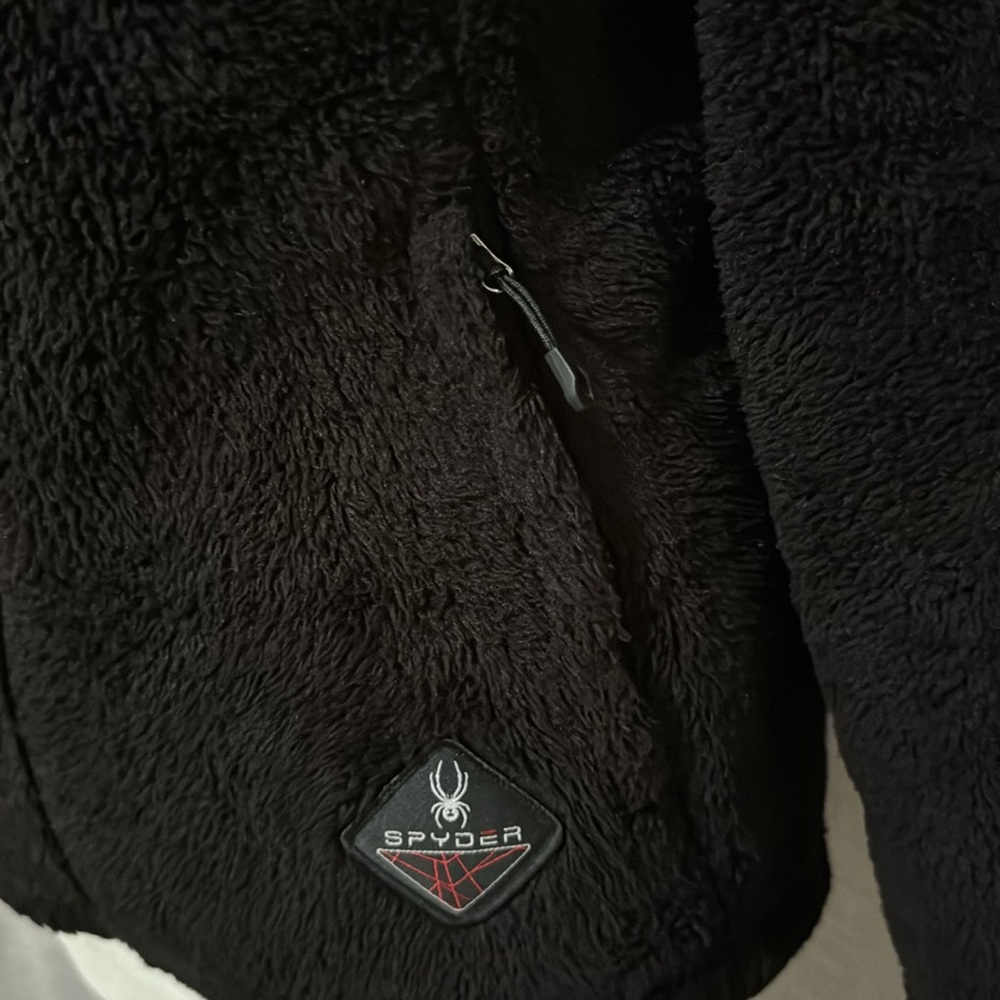 Spyder Los Gatos Style Zip Up Jacket-Wmns Sz S-Black-Hooded-Zip Pockets-GUC - Picture 3 of 16